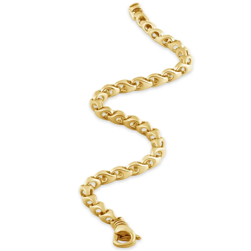 Men's Seed Link 14k Gold (20gram) or Platinum (32gram) 5mm Bracelet 8"