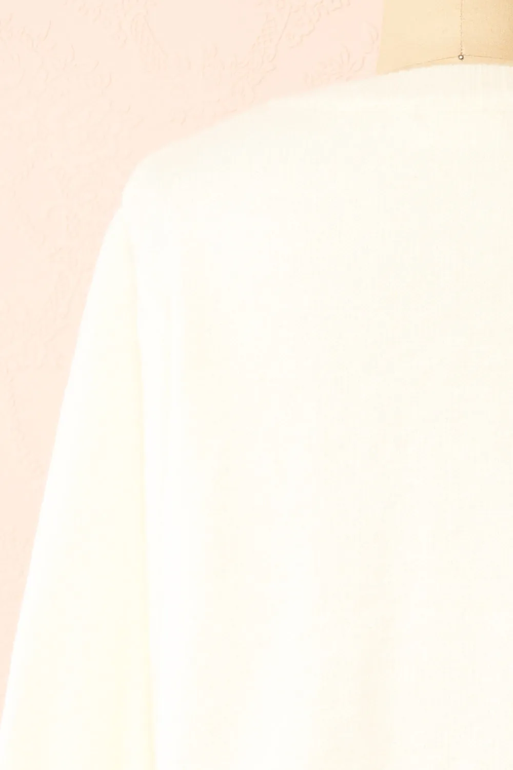 Minara | Ivory Button-Down Cardigan w/ Bows