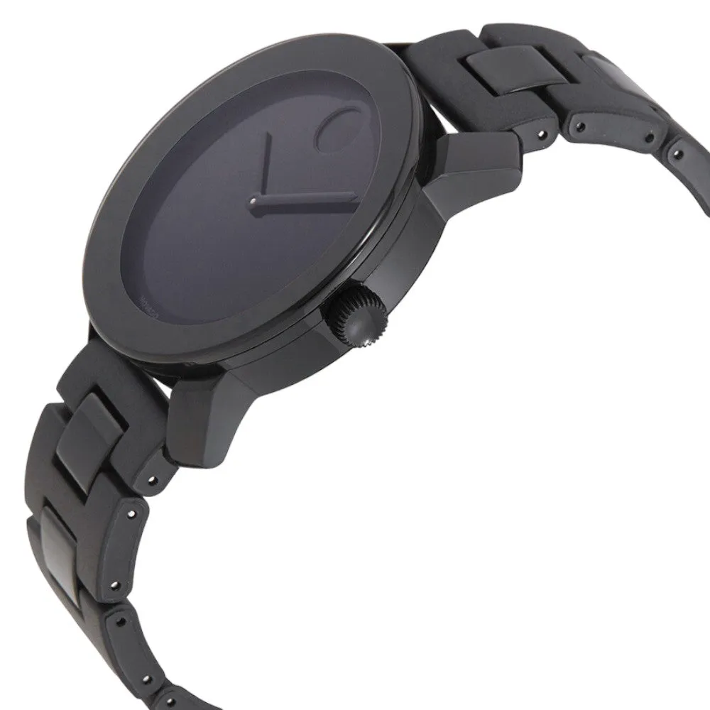 Movado BOLD Men's 3600047 TR90 Black Stainless Steel Swiss Quartz Watch 42mm