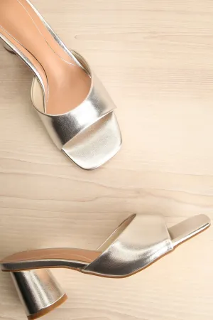 Naifaru | Silver High Heel Sandals