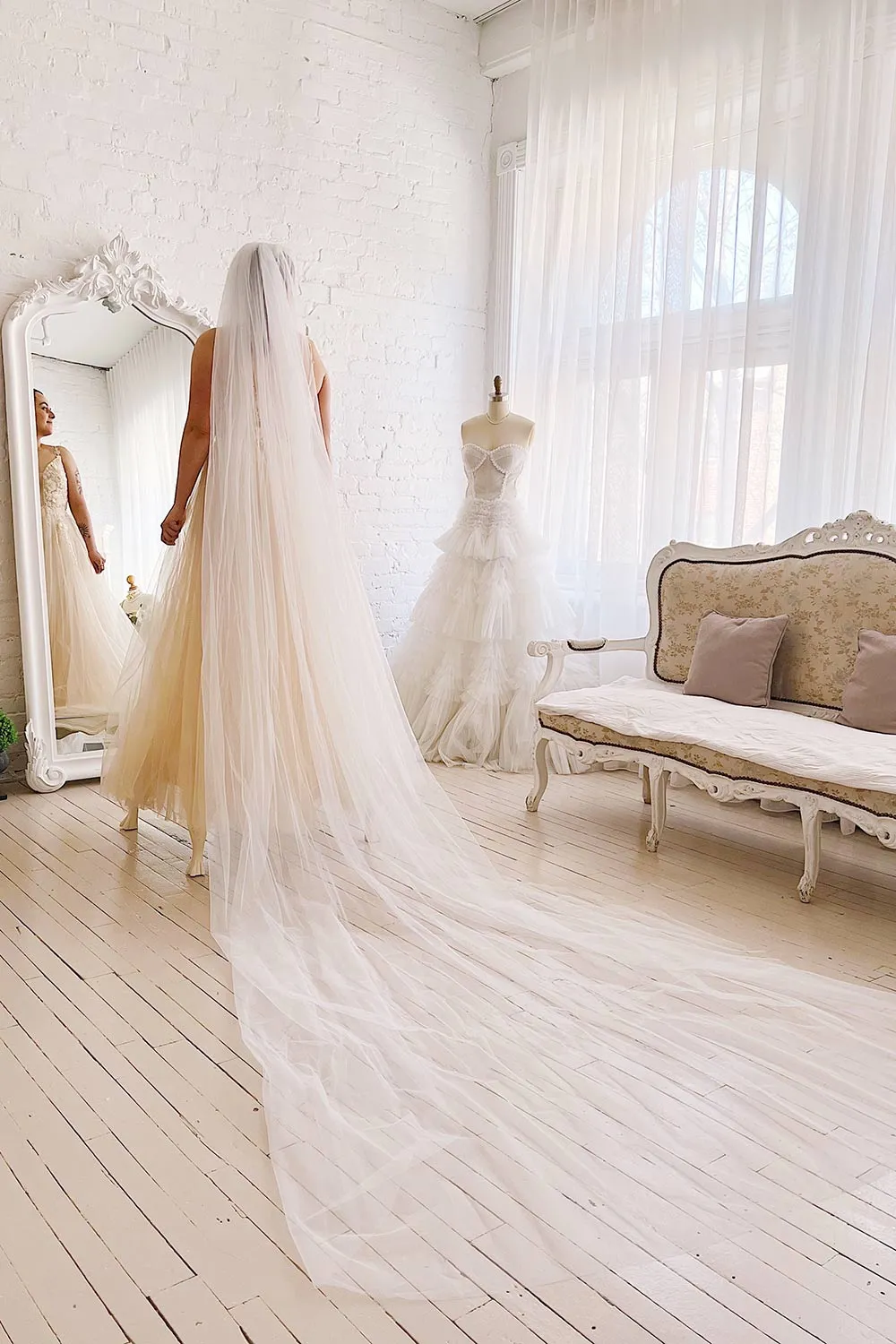 Naima White | Layered Bridal Veil