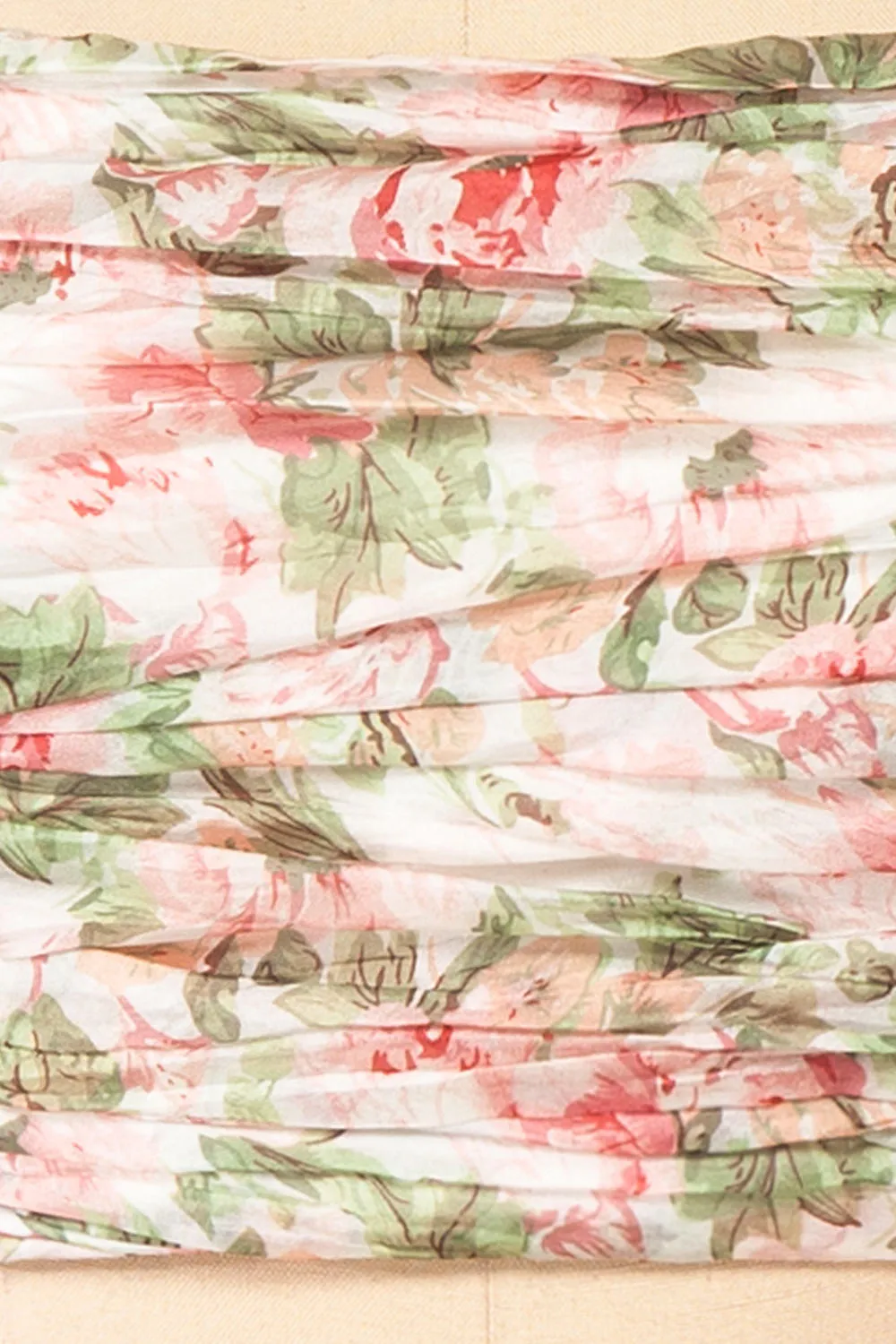 Nanna | Pleated Floral Crop Top