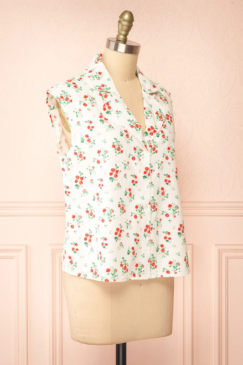 Nettie | Floral Sleeveless Blouse