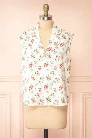 Nettie | Floral Sleeveless Blouse