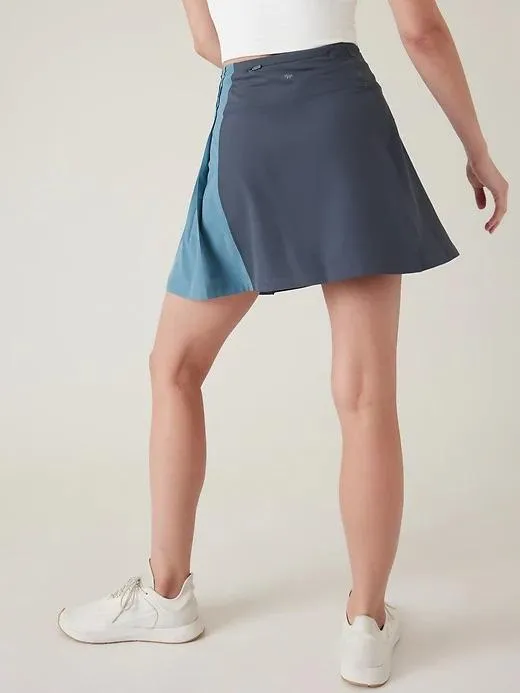 New Athleta Fairway Pleated Skort in Granite Blue MSP$