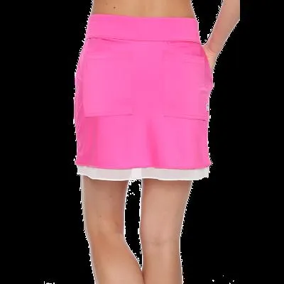 New Belyn Key Hot Pink Layered Golf Skort MSP$98