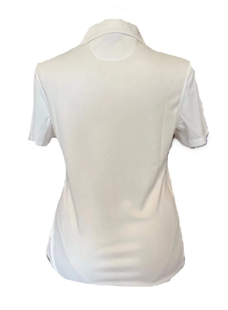 NEW Chase 54 Women's V-neck White Short Sleeve Golf Polo Size XL MSP$72