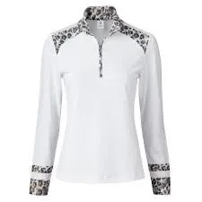 New Daily Sports Ash White Long Sleeves Mock neck Golf Top Size XXL MSP$119