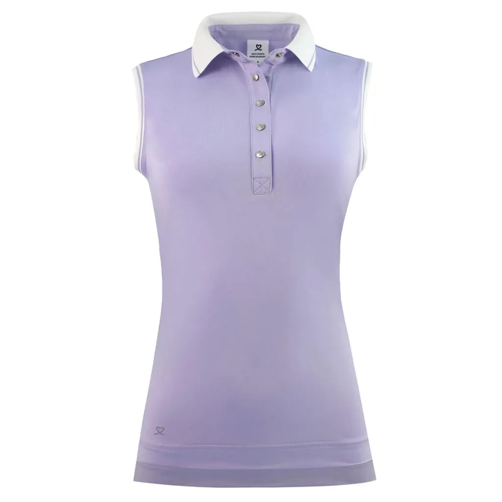 New Daily Sports Milia Sleeveless Golf Polo in Salvia Size XS. MSP$84