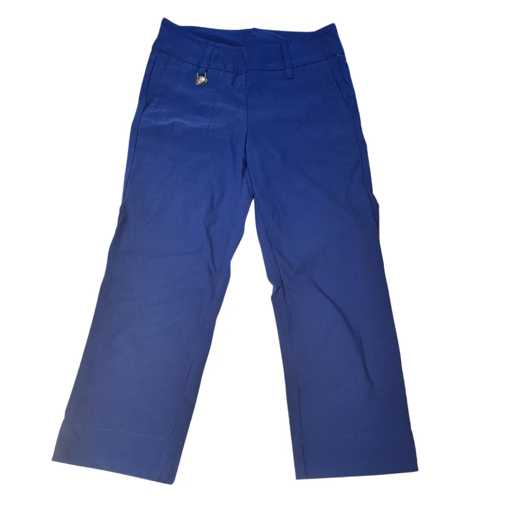 New Daily Sports Royal Blue Pull-On Capris Pants Size 6