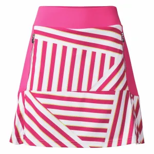 New Daily Sports Stripe Dahlia Pink Golf Skort Size L MSP$119
