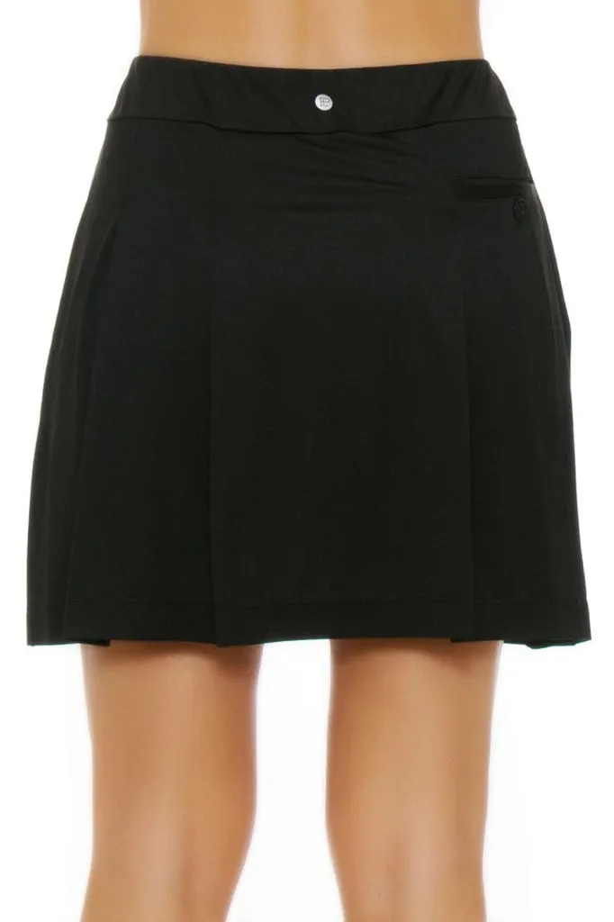 New EP NY Women's Black Basics Knit Pull-on Golf Skort Size XL