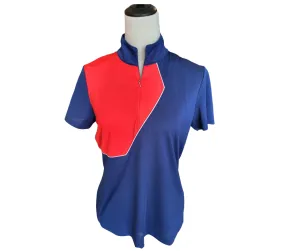 New EPNY Navy and Red 1/4 Zip Polo Size M