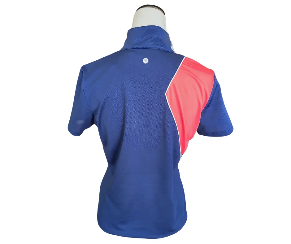 New EPNY Navy and Red 1/4 Zip Polo Size M