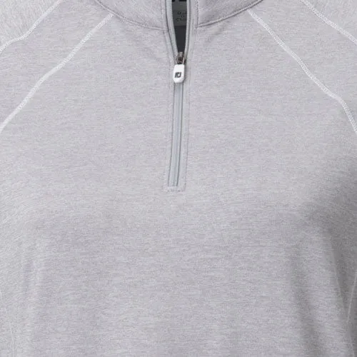 New Footjoy Heather Gray Jersey Knit 1/4 Zip Mid-layer Pullover Size L MSP$95