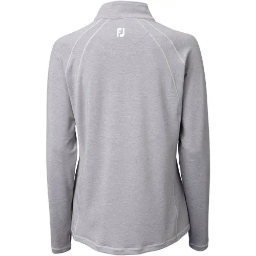 New Footjoy Heather Gray Jersey Knit 1/4 Zip Mid-layer Pullover Size L MSP$95