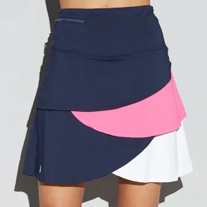 New GGBlue YaYa 18" Golf Skort - Navy/Blossom & White Size XS MSP$98