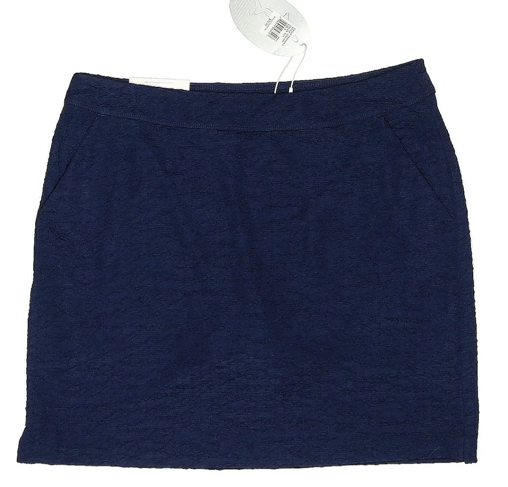 New Greg Norman Navy Textured Pull-on Golf Skort Size S MSP$79