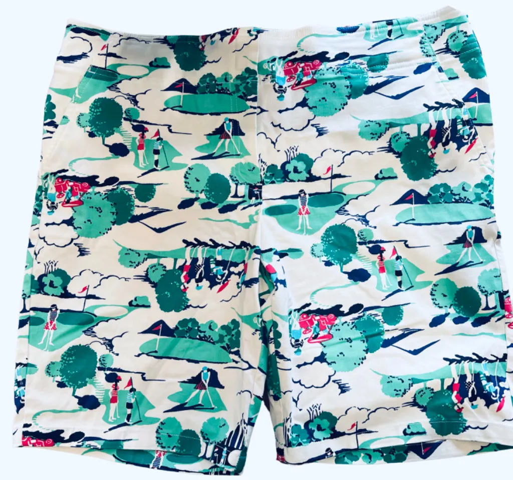 New Izod Golf Shorts with Golf Prints Size 18