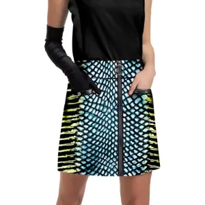 New Jamie Sadock Women's Cobra Print Zipper Golf Skort Size 16 MSP$120