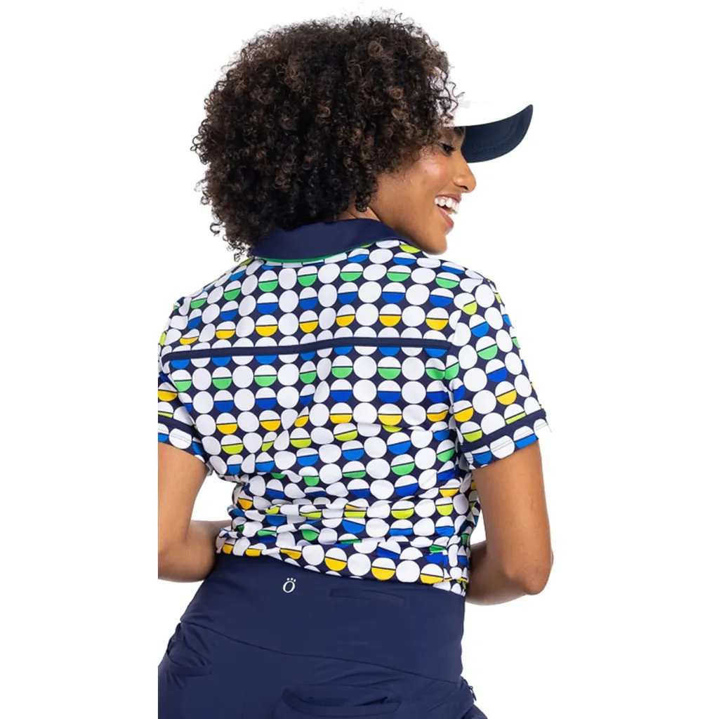 New Kinona Button Up Beauty Short Sleeve Golf Top - Mod-Dit Size XXL MSP$119