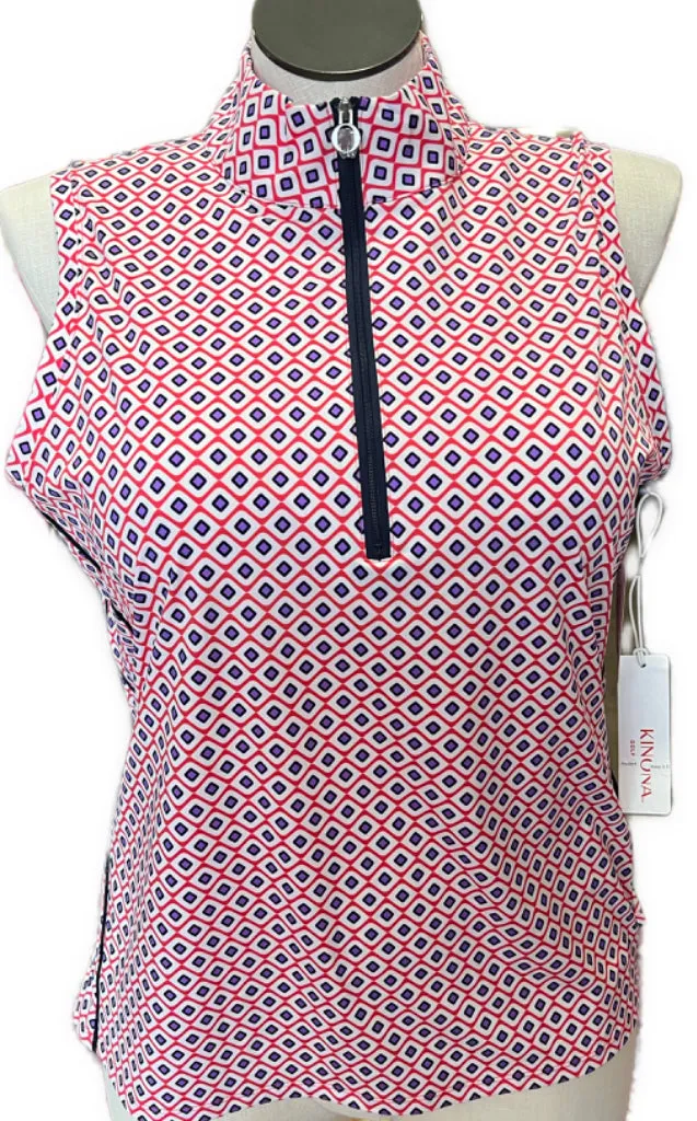 New Kinona Keep it Covered Sleeveless Golf Top - Foulard Size XL MSP$114