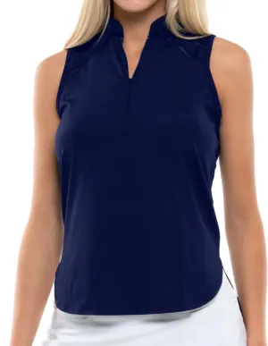 New Lucky in Love Navy Sleeveless Polo Size L MSP$68