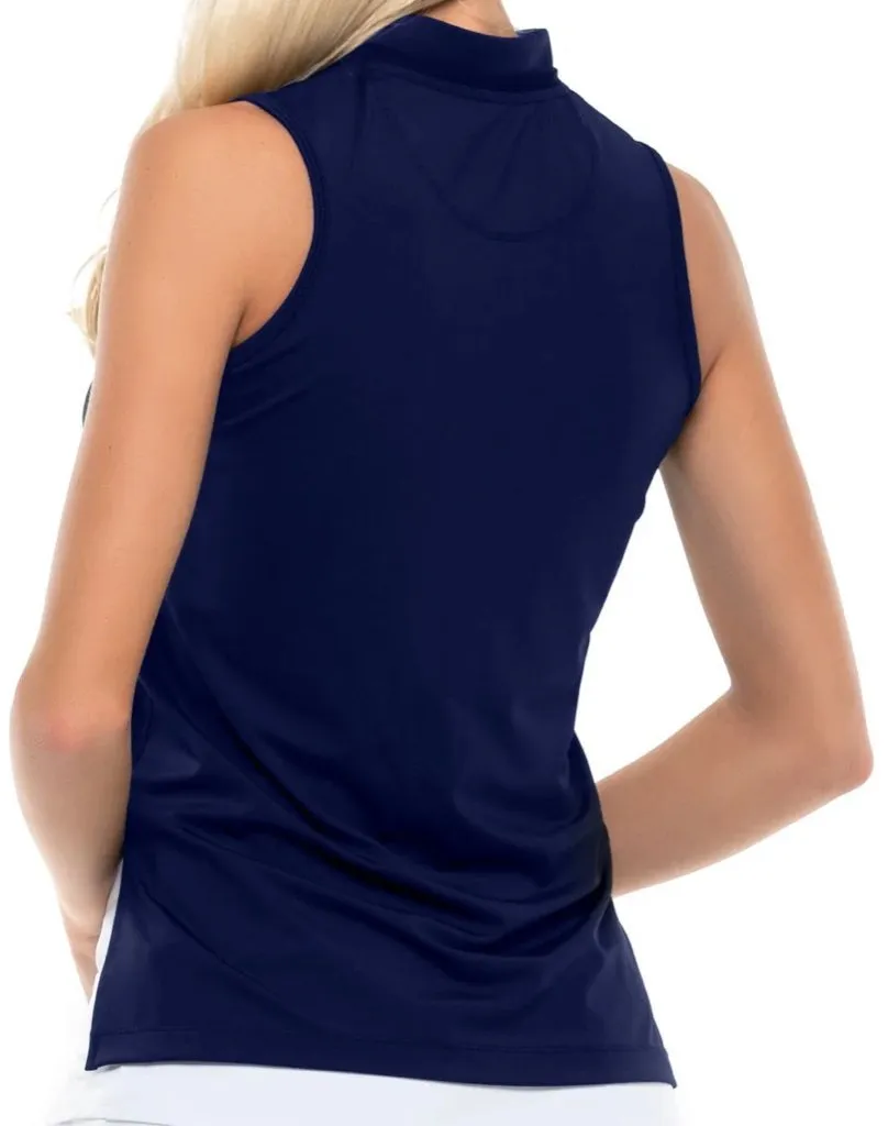 New Lucky in Love Navy Sleeveless Polo Size L MSP$68