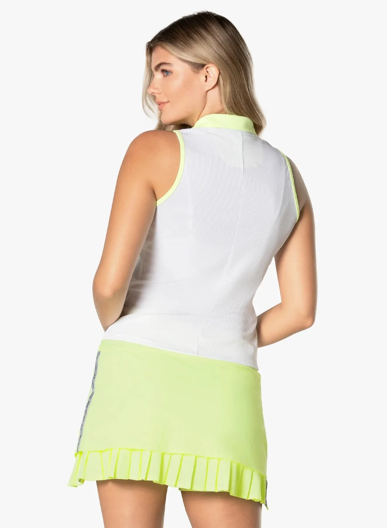 New Lucky in Love Women's White At Ease Sleeveless Golf Top Size XS MSP$78