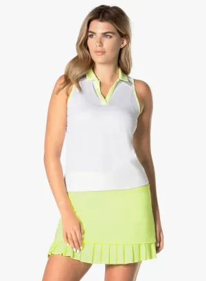 New Lucky in Love Women's White At Ease Sleeveless Golf Top Size XS MSP$78