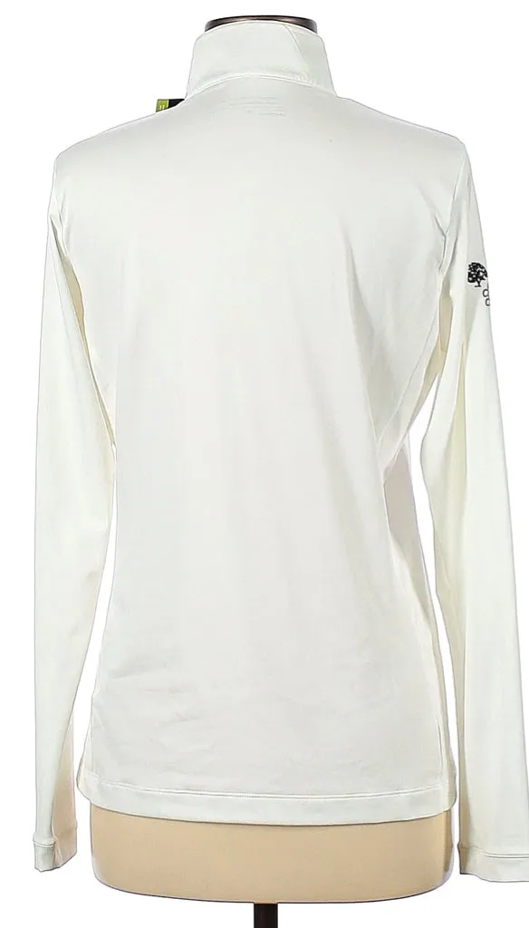 New Nike Long Sleeve 1/4 Zip Pullover w/ Green Yoke & Sleeve Logo Size M. MSP$85