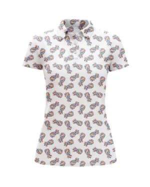 New Proud 90 Women's Pineapple Party Golf Polo MSp$79
