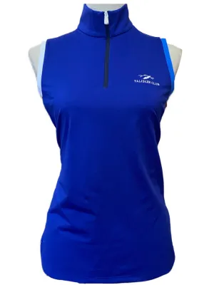 New Ralph Lauren Royal Blue 1/4 Zip Sleeveless Polo w/ Logo Size M