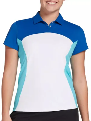 New Slazenger Blue, White & Aqua Colorblocked Polo Size XXL