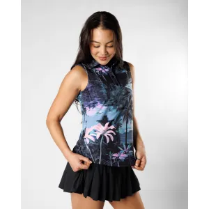 New Sunday Swagger Women's Golf Sleeveless Polo - Tropical Thunder