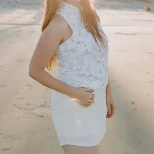 New Swannies Stephanie Golf Skort - Vintage White