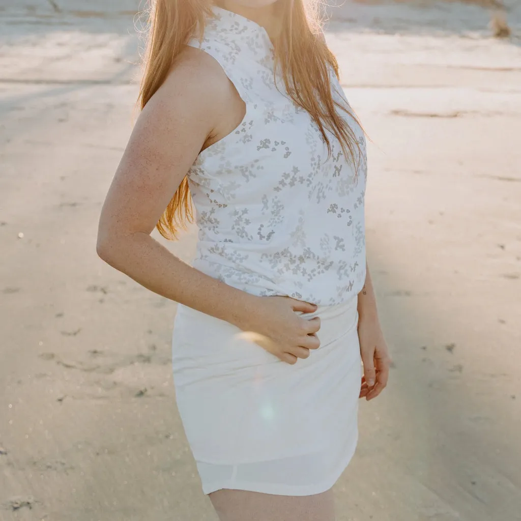 New Swannies Stephanie Golf Skort - Vintage White