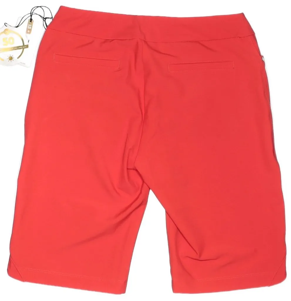 New Tail Activewear Curved Hem Pull-on Golf Shorts - Paprika Size 6 MSP$100