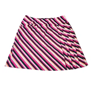 New Tail Diagonal Striped Pleated Golf Skort - Pink/White/Navy Size S