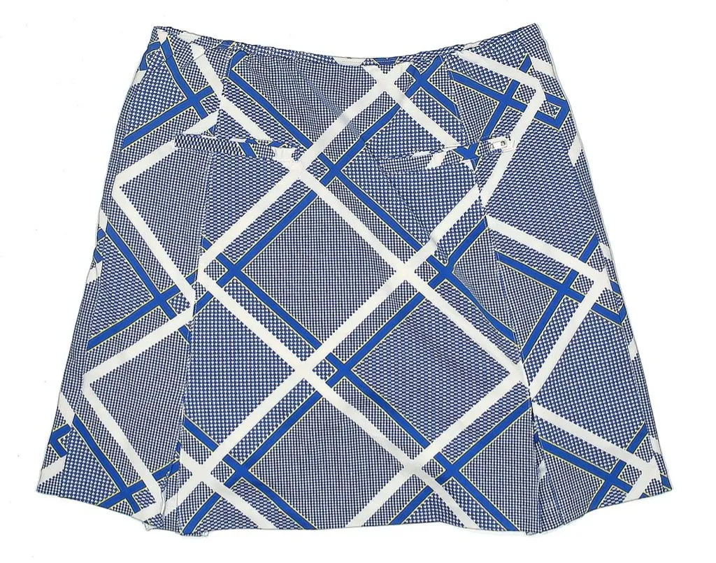 New Tail Marie Golf Skort in Blue Printed Grid Size S MSP$96