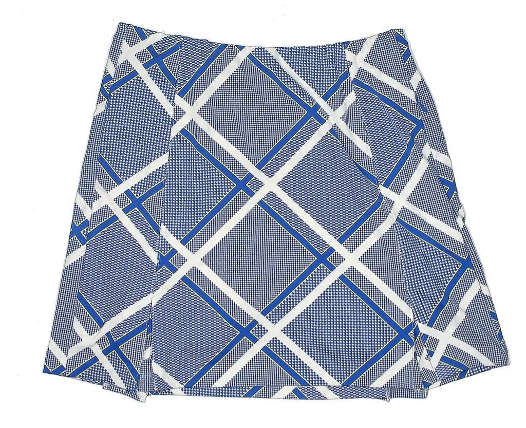New Tail Marie Golf Skort in Blue Printed Grid Size S MSP$96