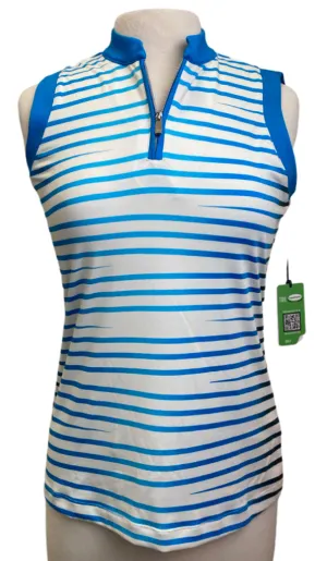 New Tail Sleeveless Ombre Striped Polo Size S