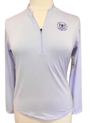New Under Armour Lavender Half Zip Pullover w/ Logo Size L MSP$