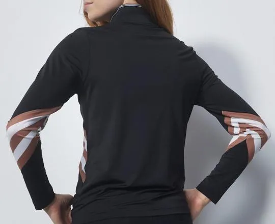 New Women's Daily Sports Bari Black Chevron Golf Pullover Size XXL MSP$138