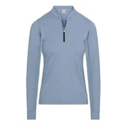 New Women's Dunning Golf Carnew Ventilated Performance Quarter Zip - Angel Heather MSP$108