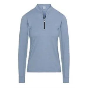New Women's Dunning Golf Carnew Ventilated Performance Quarter Zip - Angel Heather MSP$108