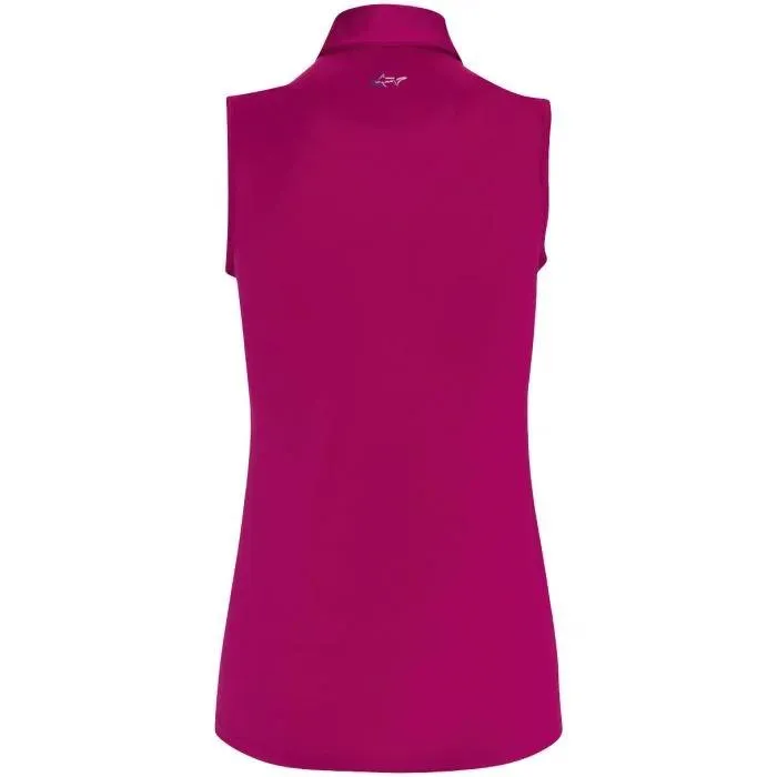 New Women's Greg Norman Sleeveless Freedom Golf Polo - Merlot