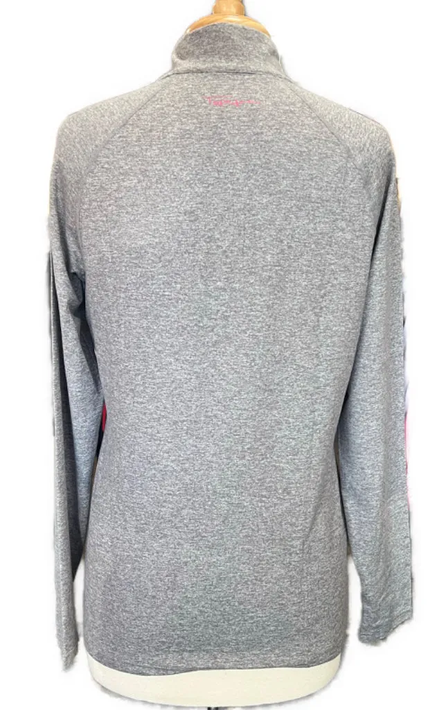 New Women's Taylor Jordan Gray Zip Mock Golf Pullover MSP$100