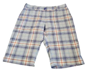 Nike Golf Blue Plaid Long Shorts Size 8 MSP$70