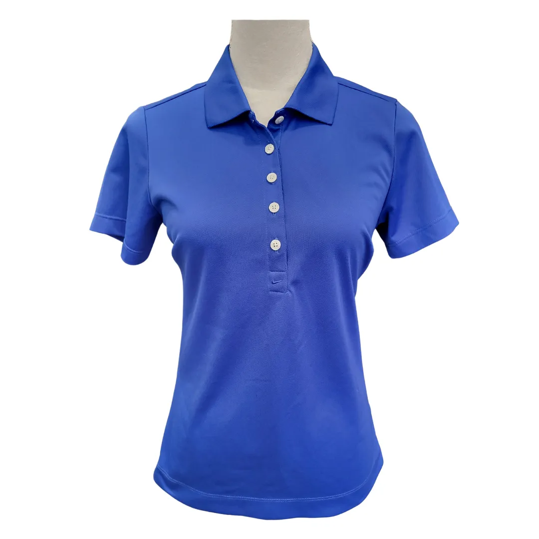Nike Golf Women's Dri-Fit Royal Blue Short Sleeve Polo Size S
